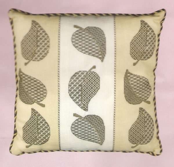 Blackwork Leaves Cushion Cross Stitch Kit