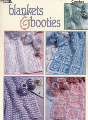 Blankets and Booties Crochet Pattern Book - 8 Designs