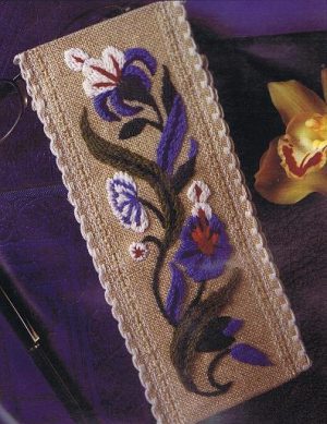 Blue Garland Bookmark Embroidery Kit