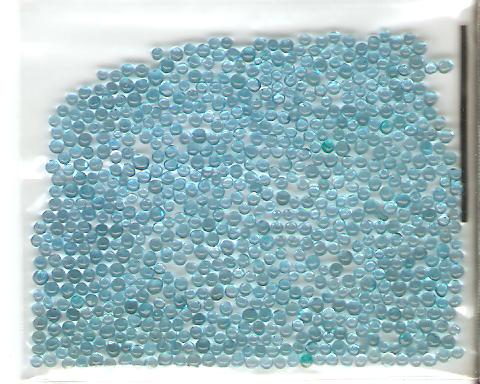Pack of Aqua Blue 1mm Diameter Round Beads
