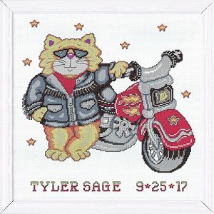 Born To Be Wild Baby Birth Sampler Cross Stitch K