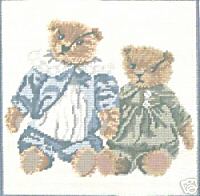 Tapestry Canvas - DMC - Sunday Best Bears (Teddies In Victorian