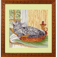 Cat In Bowl Cross Stitch Kit - Royal Paris