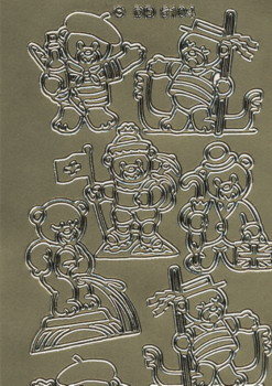 National Teddies (1) Peel-Off Sheet - Gold - Image 2