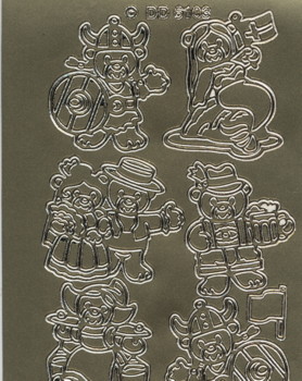 National Teddies (2) Peel-Off Sheet - Gold - Image 2