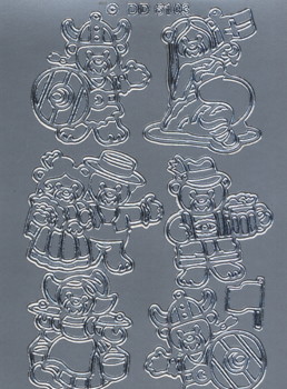 National Teddies (2) Peel-Off Sheet - Silver - Image 2