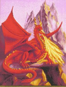 Fire Dragon Cross Stitch Chart