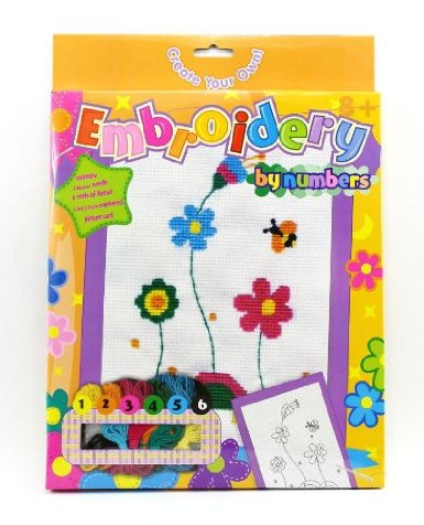 Flowers (Pink) Cross Stitch Kit - DMC