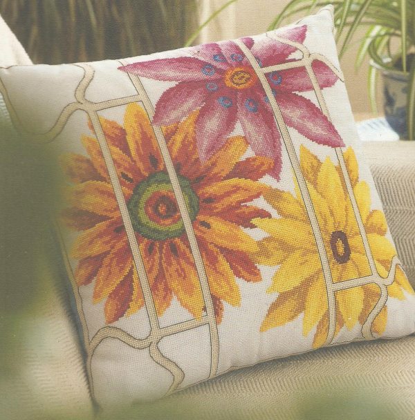 Gerberas (Floral) Cushion Front Cross Stitch Kit