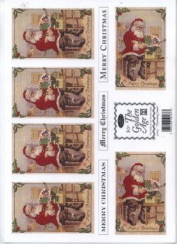 Golden Age Christmas Santa 3D Decoupage Pack - Image 2