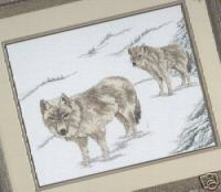 Great White Wolves Cross Stitch Chart