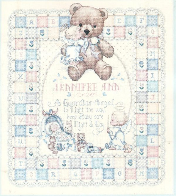 Guardian Angel Birth Record Cross Stitch Kit - Dimensions