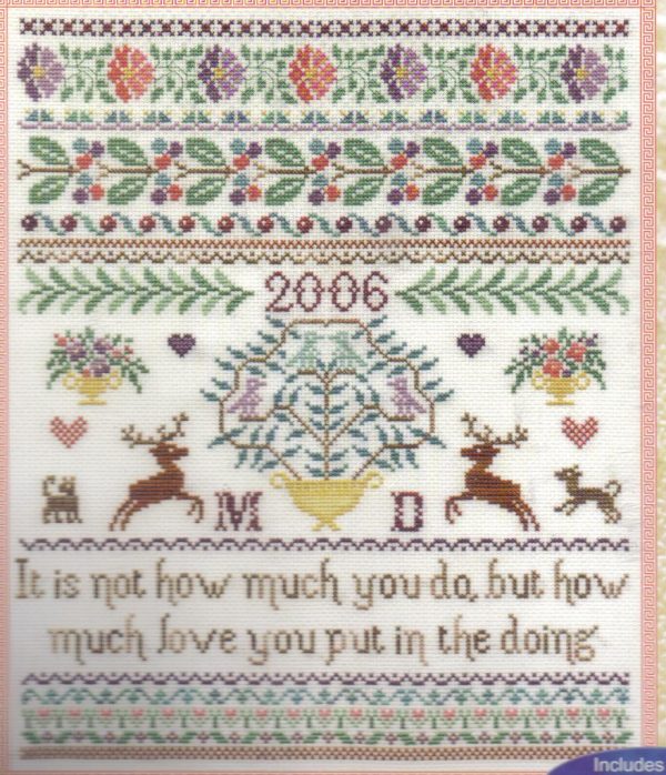 How Much Love Sampler Cross Stitch Kit - Limited Edition