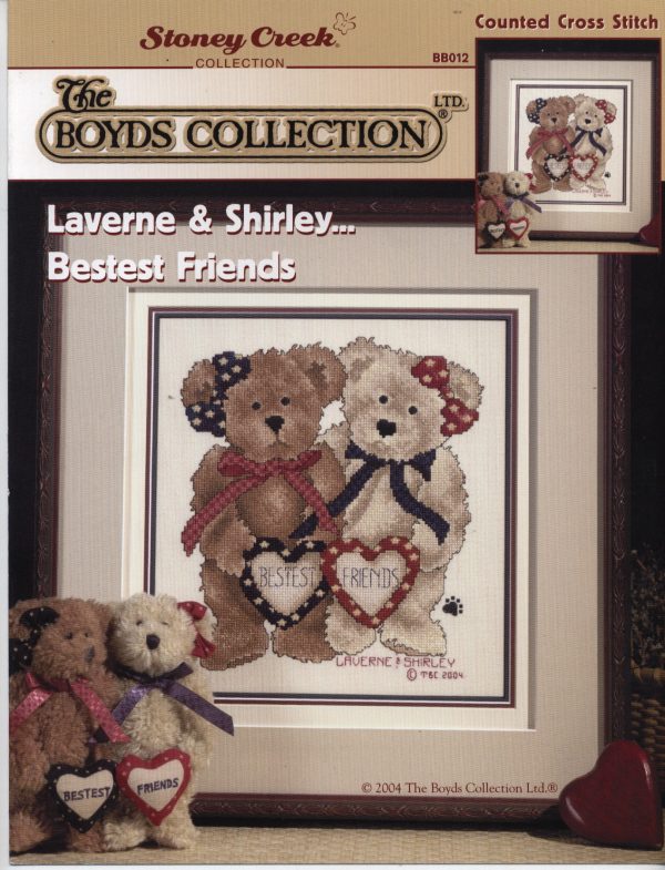 Laverne and Shirley Boyds Bear Cross Stitch Chart - Stoney Creek - Image 3