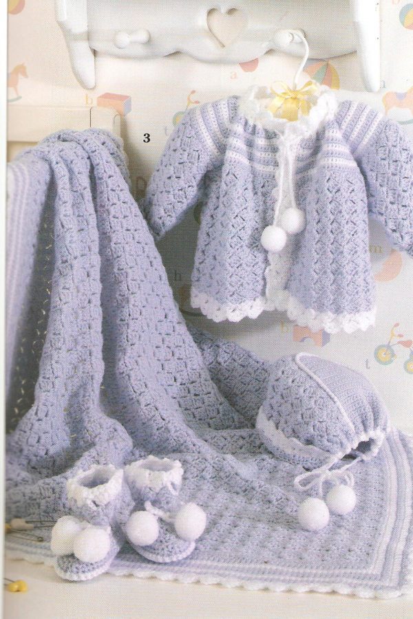 Baby Layettes To Knit And Crochet Pattern Booklet - Image 3