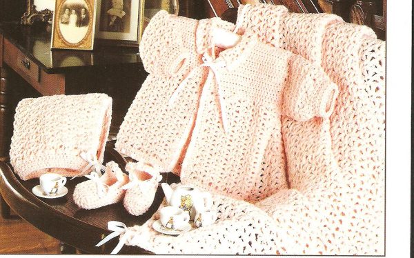 Layettes For Baby Crochet Pattern - 4 Designs - Image 3