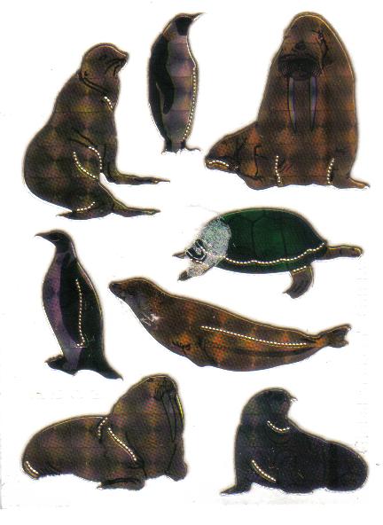 Marine Animals Sticker Sheet (8 Designs)