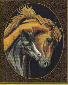 Mother's Love Cross Stitch Chart (Mare & Foal)