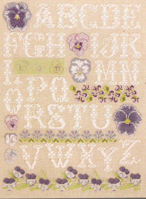 Pansy Sampler Counted Cross Stitch Kit - DMC