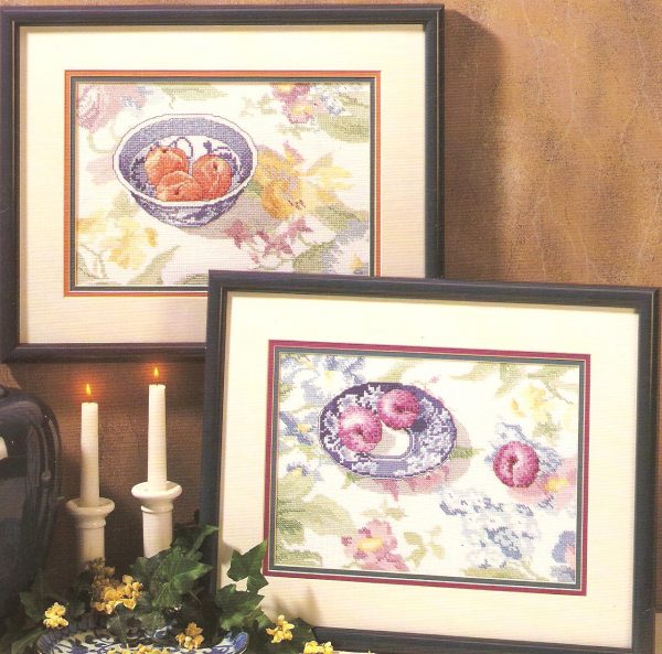 Peaches & Plums Cross Stitch Chart - 2 Designs