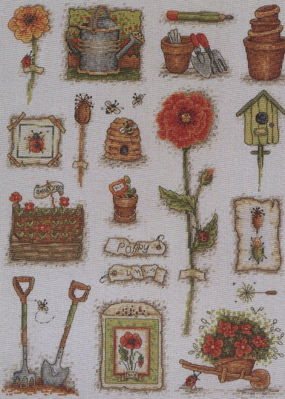 Poppy Garden Sampler Cross Stitch Kit