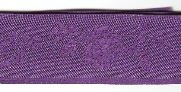 1.5 M x 34mm (58.5 x 1.36”) Purple 'Rose' Ribbon