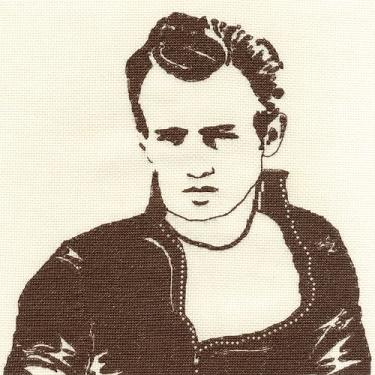 Rebel (James Dean) Sepia Cross Stitch Kit - 10" x 10" - DMC