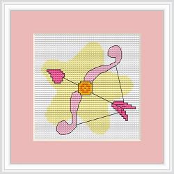 Zodiac Sign Sagittarius Cross Stitch Kit - 10cm x 10cm