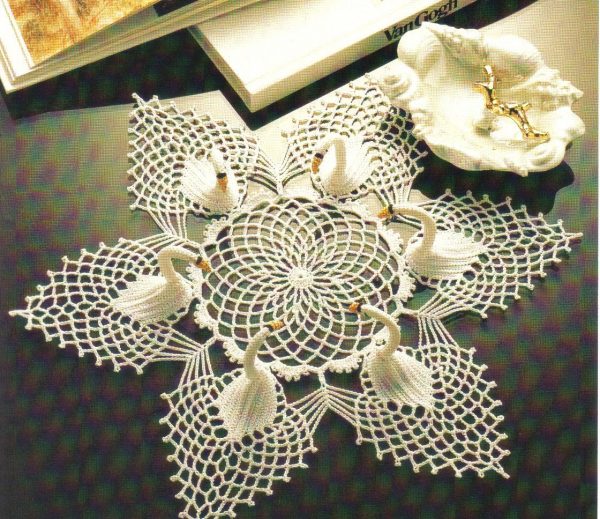 Crochet Pattern Swan Symphony Swan Doilies