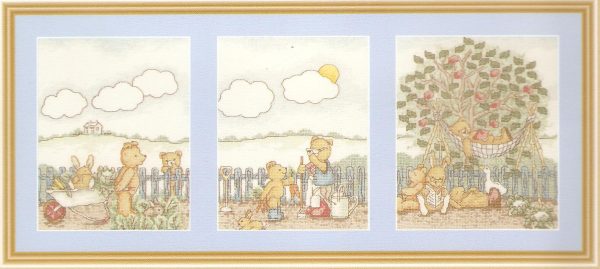 The Garden Party Cross Stitch Kit-Teddy Bears