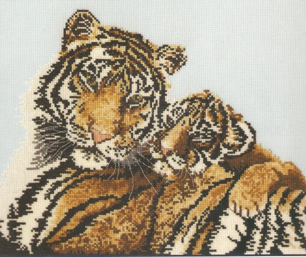 Tiger & Cub Counted Cross Stitch Kit-Pollyanna Pickering