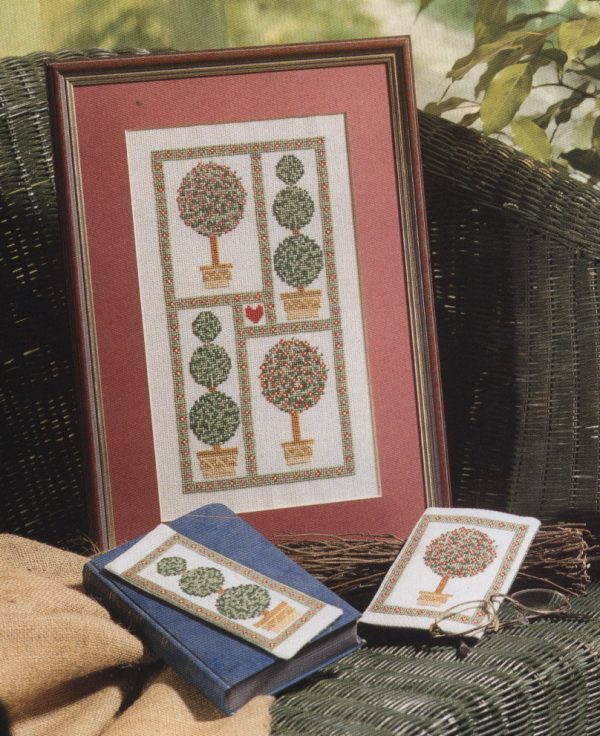 Topiary Trees Cross Stitch Chart