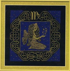 Zodiac Sign Virgo Cross Stitch Kit - Riolis - (R1206) - 25cm x 2