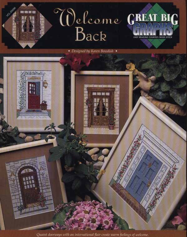 Welcome Back Cross Stitch Chart - 4 Different Doors