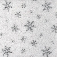 White Acrylic Snowflake Felt Fabric - 23cm x 30cm