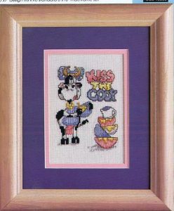 Kiss The Cook (Cow) Cross Stitch Chart