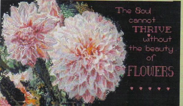 Dahlia Sentiments Cross Stitch Chart