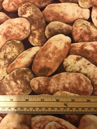 Fat Quarter Potatoes Cotton Quilting Fabric Food Spuds - Image 2