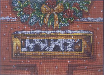 Peek-A-Boo Cross Stitch Kit (Westies Christmas)