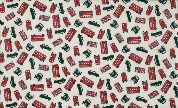 Fat Quarter London England Cotton Quilting Sewing Fabric