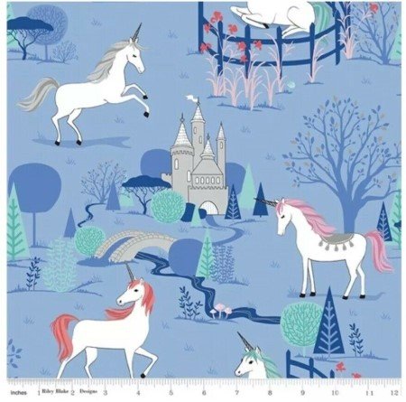 Fat Quarter My Unicorn SC8200 Cotton Quilting Fabric - Periwinkl