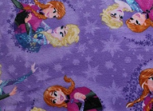 Disney Frozen Ice Skating Lilac Elsa and Anna Fleece Fabric