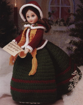 Emily Crochet Pattern-Christmas Caroling Outfit for 15" Doll