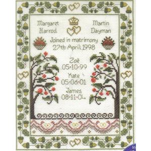 Family Tree Sampler Cross Stitch Kit - DMC - Ltd Edn