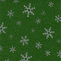 Holly Green Acrylic Snowflake Felt Fabric - 23 x 30cm