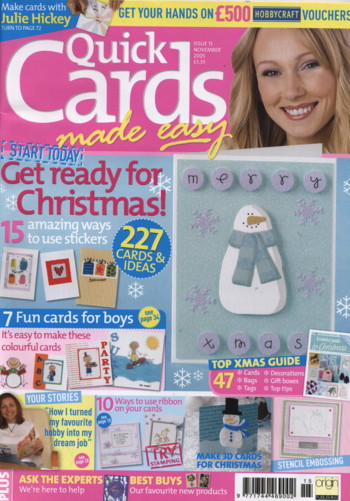 Quick Cards Made Easy Magazine - Issue 15 November 2005