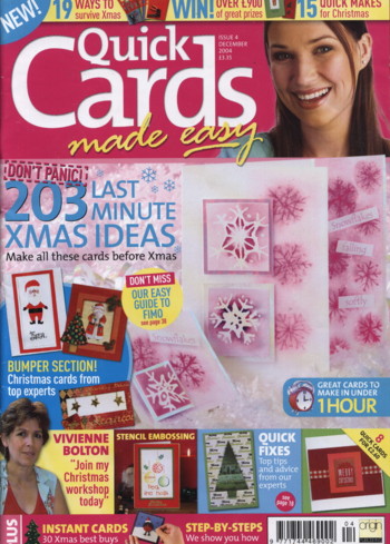 Quick Cards Made Easy Magazine - Issue 4 December 2004