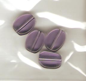 Lilac Flat Oval Beads - Pack Of 4