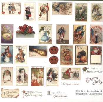 Scrapbook Celebrations - 90 Printable Images - CD