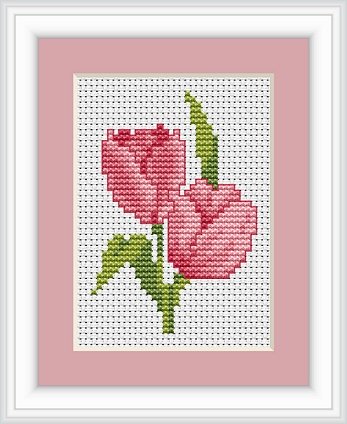 Tulip Cross Stitch Kit By Luca S Ideal For Beginner 6cm x 8cm